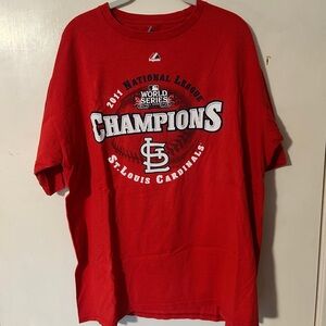 Majestic Red St. Louis Cardinals World Series Tee